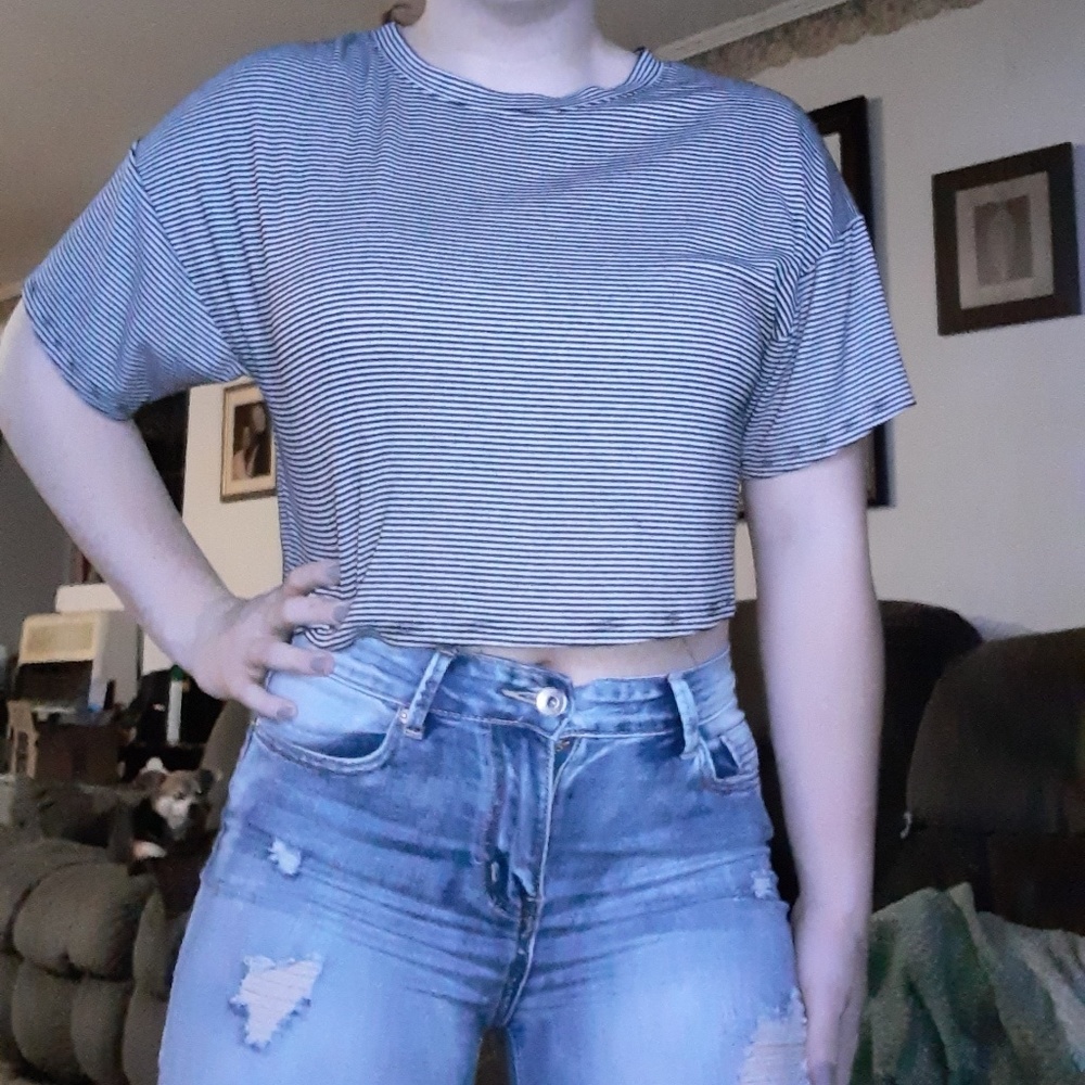 Striped crop top 💖